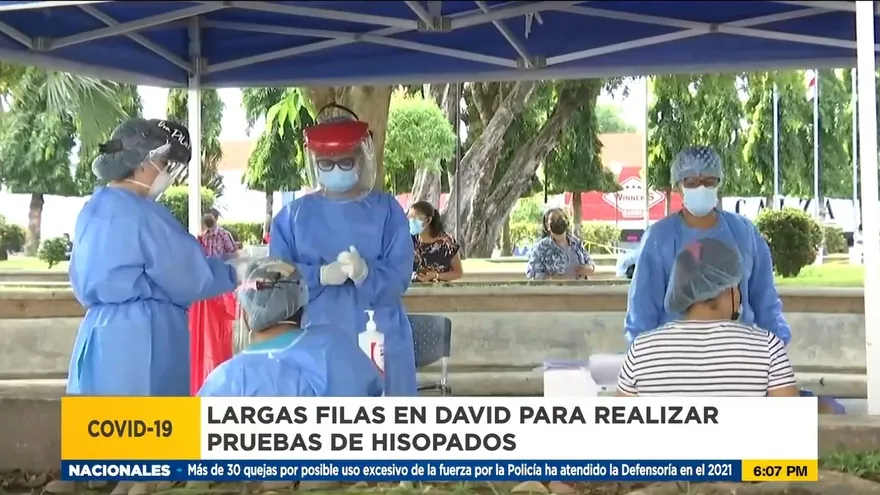 Personas abarrotan centros de hisopado en la provincia de Chiriquí